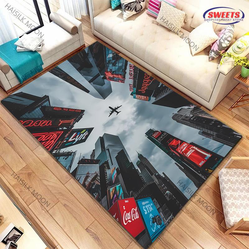 17 Style Airport Landing Strips Top View Aircraft Carpet Rug for Bedroom Living Room Home Sofa Decor, Kids Non-Slip Decor Mats