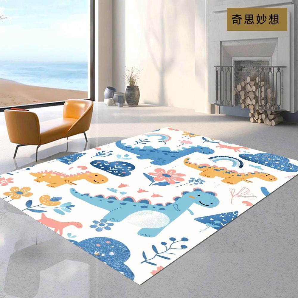 Cartoon Dinosaur Inspired Carpet Kids Room Cartoon Area Rug Non Slip Floor Mat Playroom Gift for Rugs Decor Children's Gifts