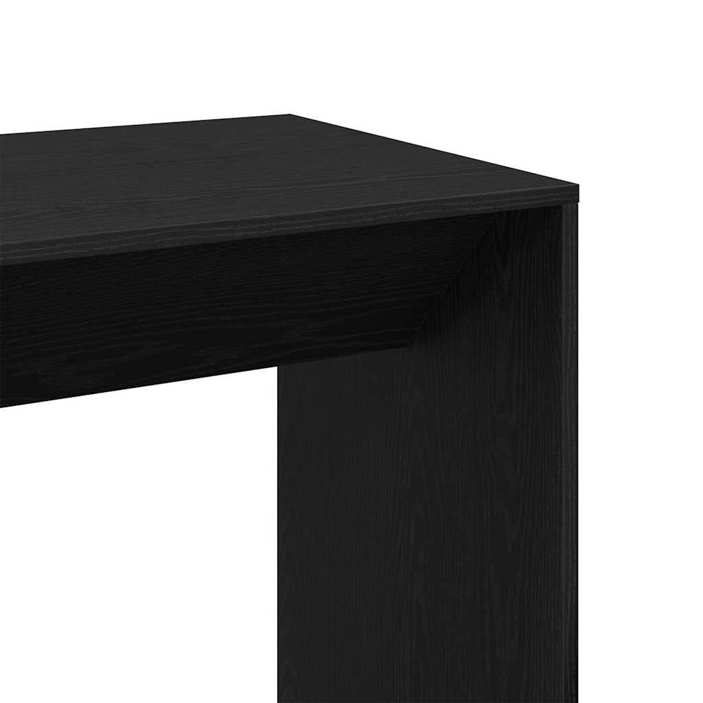 Bar Table in Black Oak Look 51 x 50 x 103.5 cm Engineered Wood