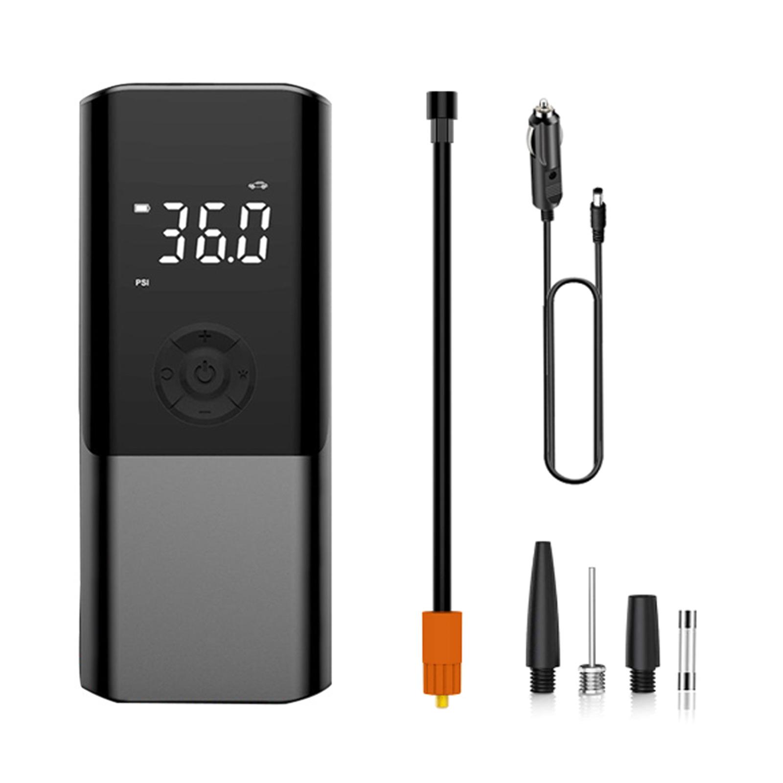 

Car Air Compressor Rechargeable Tire Inflator with Digital Pressure Gauge 150PSI for Motorcycle Bicycle Ball Portable
