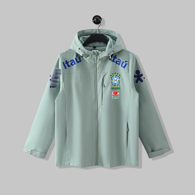 Brazil Jacket Men's Thin Neymar Training Clothes Women's Football with the Same National Team Jacket