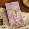 Gilded Vein Feather Metal Bookmark Metal Leaf Feather Retro Bookmark  Birthday Gift