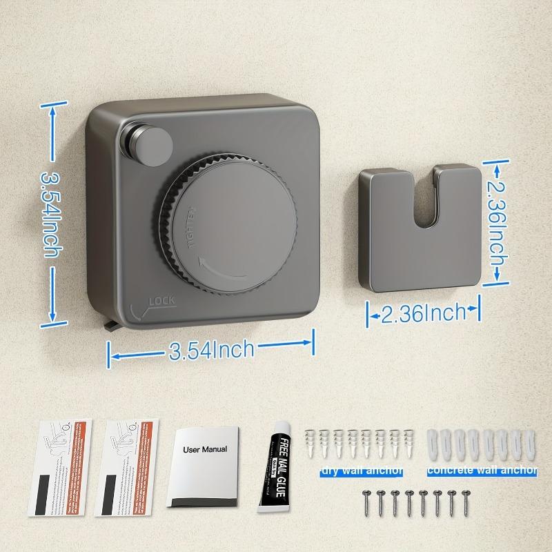 Einfache quadratische Wäscheleine, 188,98 Zoll lang, einziehbar, geeignet für Zuhause/Badezimmer/Balkon, College-Zubehör für den Schulanfang, Trockenständer