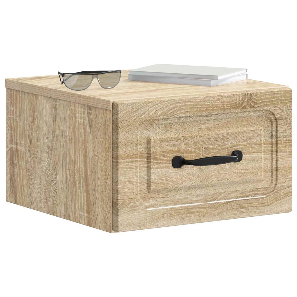Wall Mounted Nightstand 2 pcs Sonoma Oak 34.5 x 33 x 20 cm
