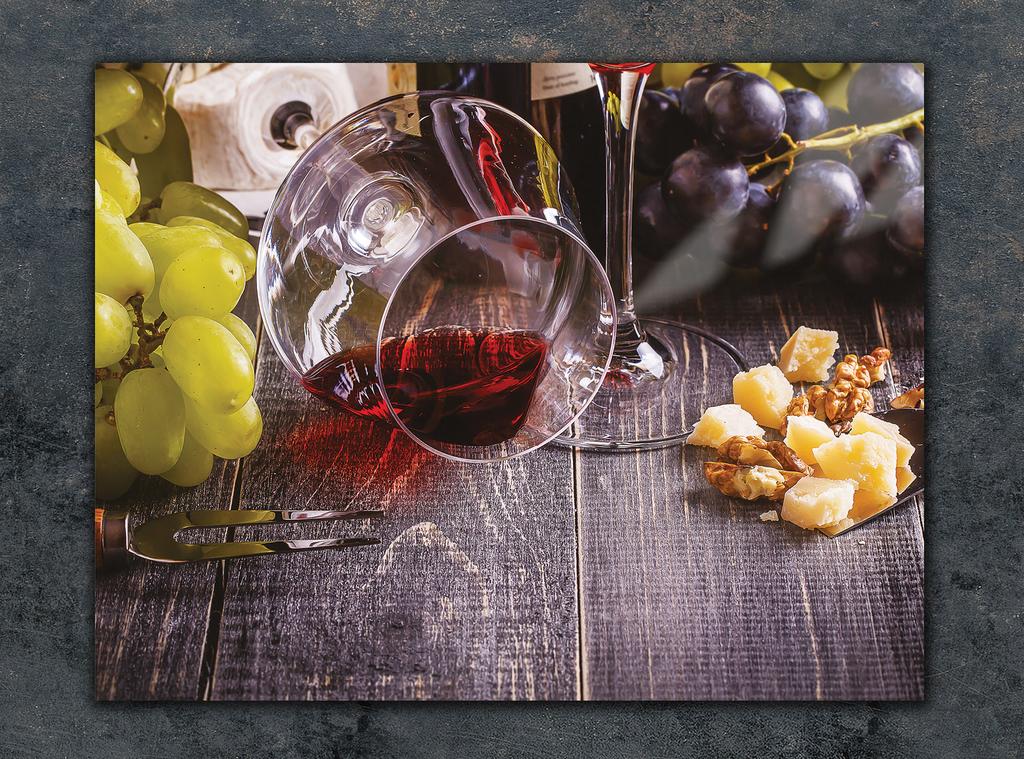 PLANCHE À DÉCOUPER EN VERRE 40x30 VIN
