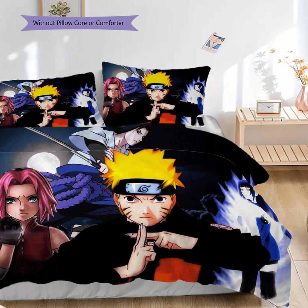 Naruto Set Anime Comforter Duvet Cover Sets Threepiece Set 1 Duvet Cover 2 Pillowcase Without Core Bedding Set Soft And Comfortable