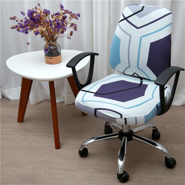 

Printed Stretch Split Seat Cushion Cover Soft Stretchy Computer Sectional Seat Covers Home Decor Rotating Lift Office Dining Seat Protectors 1 set