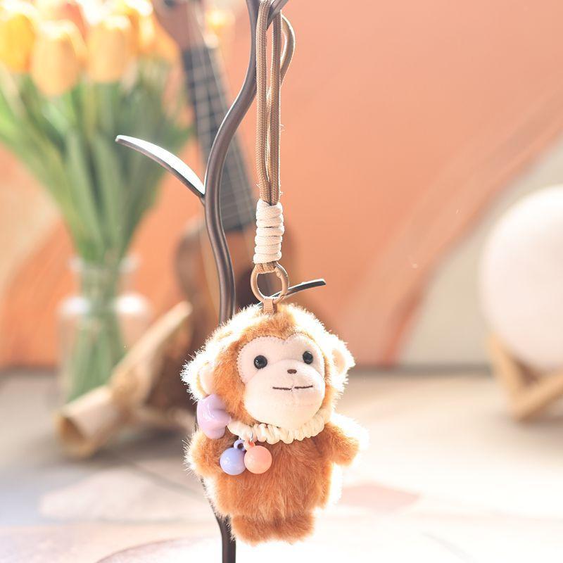 

Cute Raccoon Plush Keychain With Soft Pp Cotton For Bag Decor And Gifts Monkey