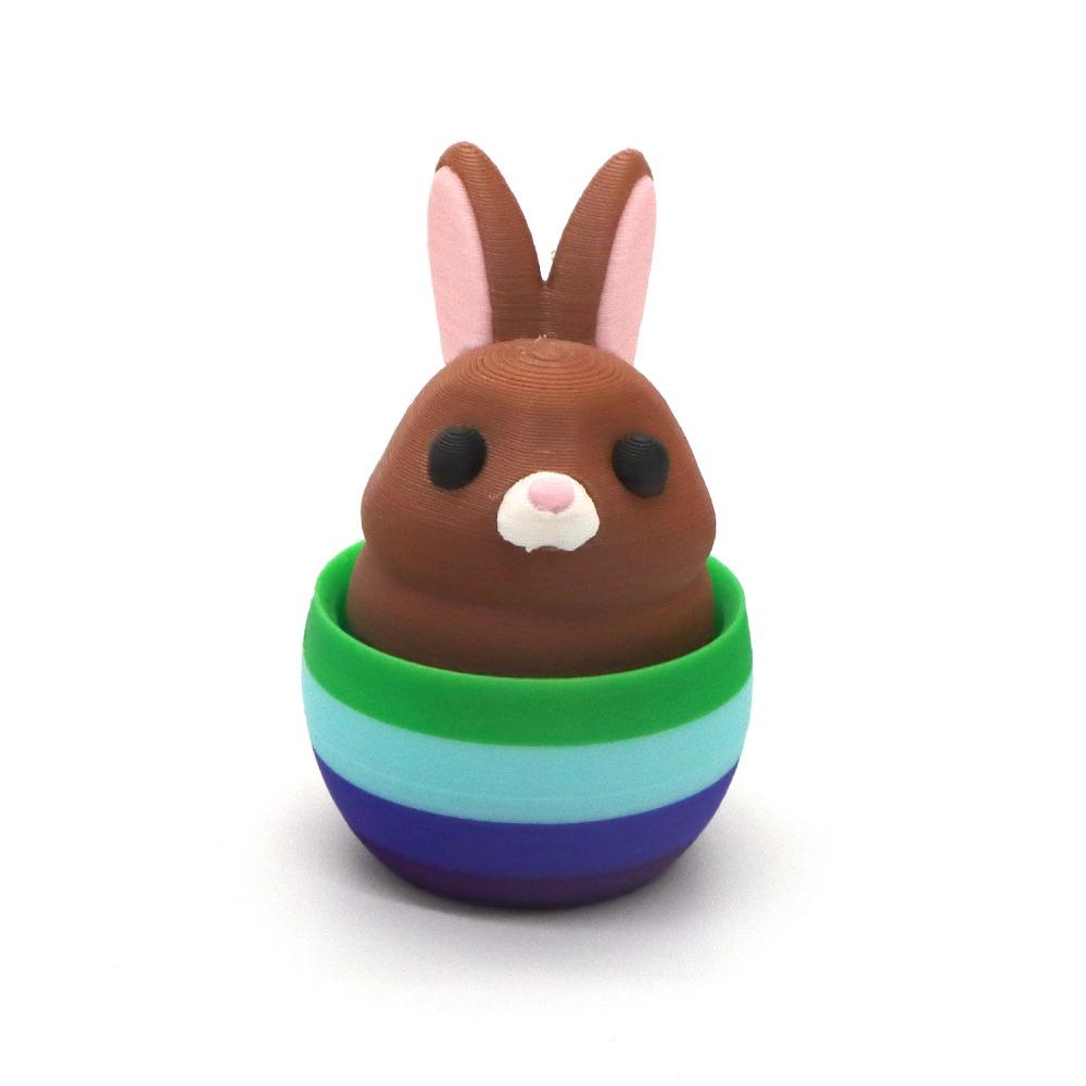 Surprise Egg Egg Rabbit Ornaments Pressed Egg Key Chain 3D Print Easter Egg  Spring Easter Party