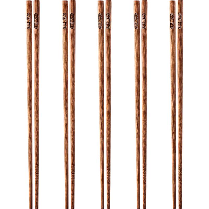 Wang Mazi Premium Chicken Wing Wood Chopsticks, 10 Pairs