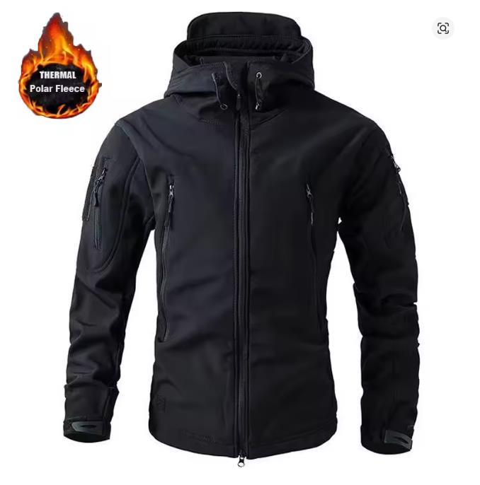 Herren Winter Herbst Softshell Fleecejacken Wasserdicht Outdoor Angeln Wandern Jagd Thermisch Camping Cargo Mäntel Warm