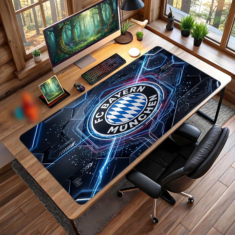 Tappetino per Mouse Grande Stampato Bayern Monaco, Tappetino Morbido in Gomma Antiscivolo per Scrivania da Gioco per Ufficio Laptop Computer Decorazione
