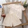Girls Summer Floral Short Sleeve Tops And Shorts Set Cute Baby Two Piece Outfit Casual Beach Wear