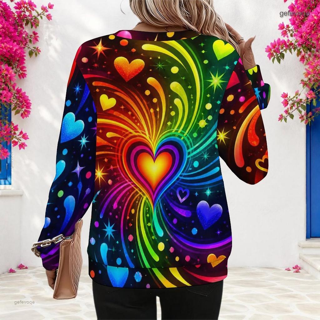 Womens Plus Size Crew Neck Long Sleeve Pullover Loose Soft Casual Leisure Street Daily Sweatshirt