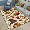 Tappeto Soggiorno con Motivo Horror Tappeti Mago Divinazione Gatto Zucca Tappeto Morbido Decorazione Camera da Letto Tappetino Antiscivolo Area Bagno