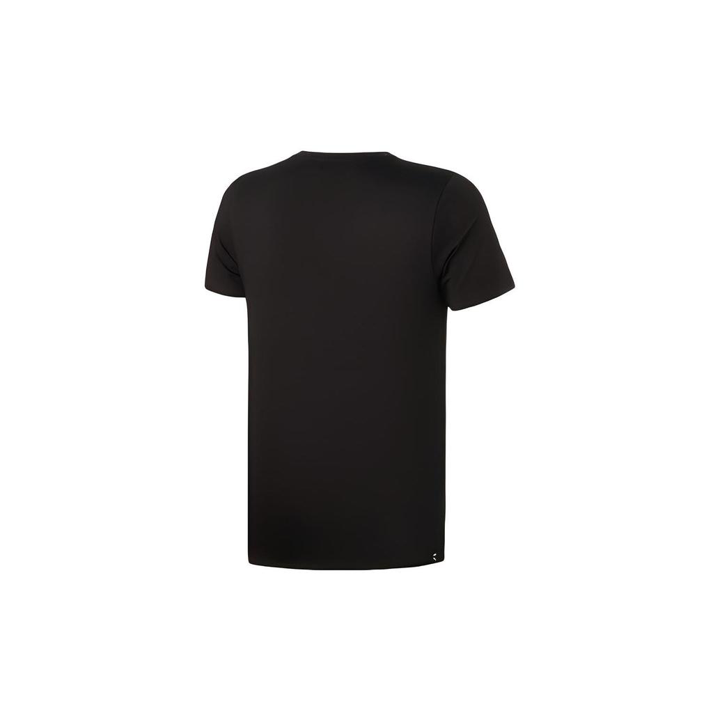 Puma Lässiges Sport-T-Shirt mit Smiley-Print, Rundhalsausschnitt, kurzen Ärmeln, Unisex-Oberteil, Schwarz 530017-01