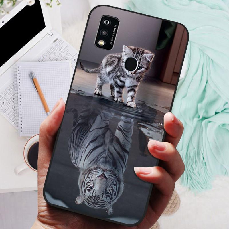 Für ZTE Blade A51 Hülle A71 Schwarze Abdeckung Löwe Wolf Silikon Weiche Rückseitenhüllen Für ZTE Blade A71 A7030 A 71 A 51 Schutzhülle