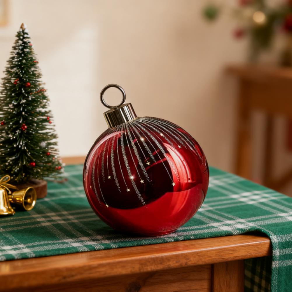 Starry Night Glass Christmas Ornaments Shatterproof Plastic Baubles for Holiday Tree Decor Indoor Outdoor Party Favors