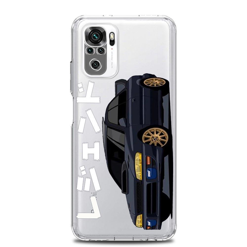 

JDM Tokyo Drift спортивный автомобильный чехол для телефона для Xiaomi Redmi Note 12 Plus 10C 10 11 9 8 Pro 9S 7 8T 9T 9A 9C 5G Мягкий прозрачный чехол из ТПУ Redmi 10C