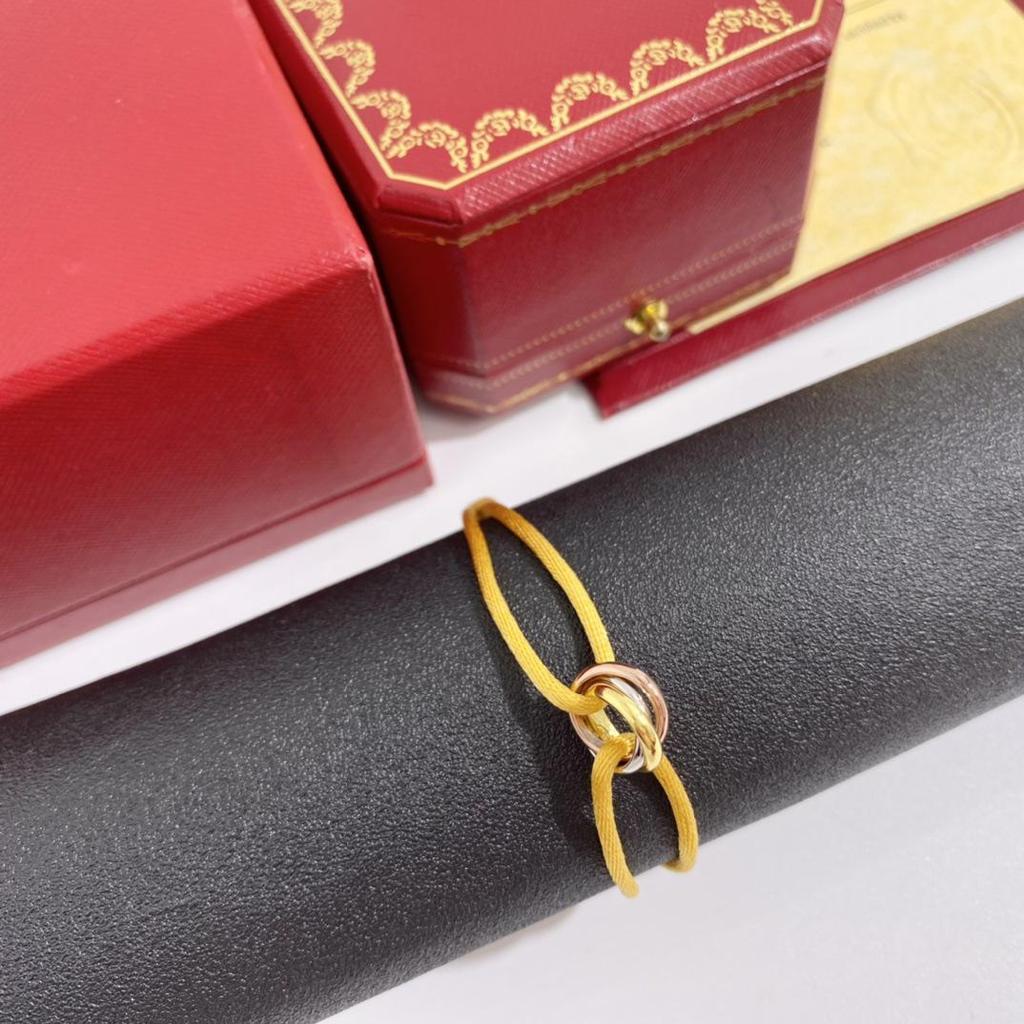 Three-Color Hand-Woven Red Rope Bracelet: Lucky Valentine's Gift for Couples.