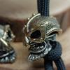 Warrior Skull Brass Knife Bead DIY Woven Bracelet Lanyard Keychain Pendant Accessories Hangings Charms
