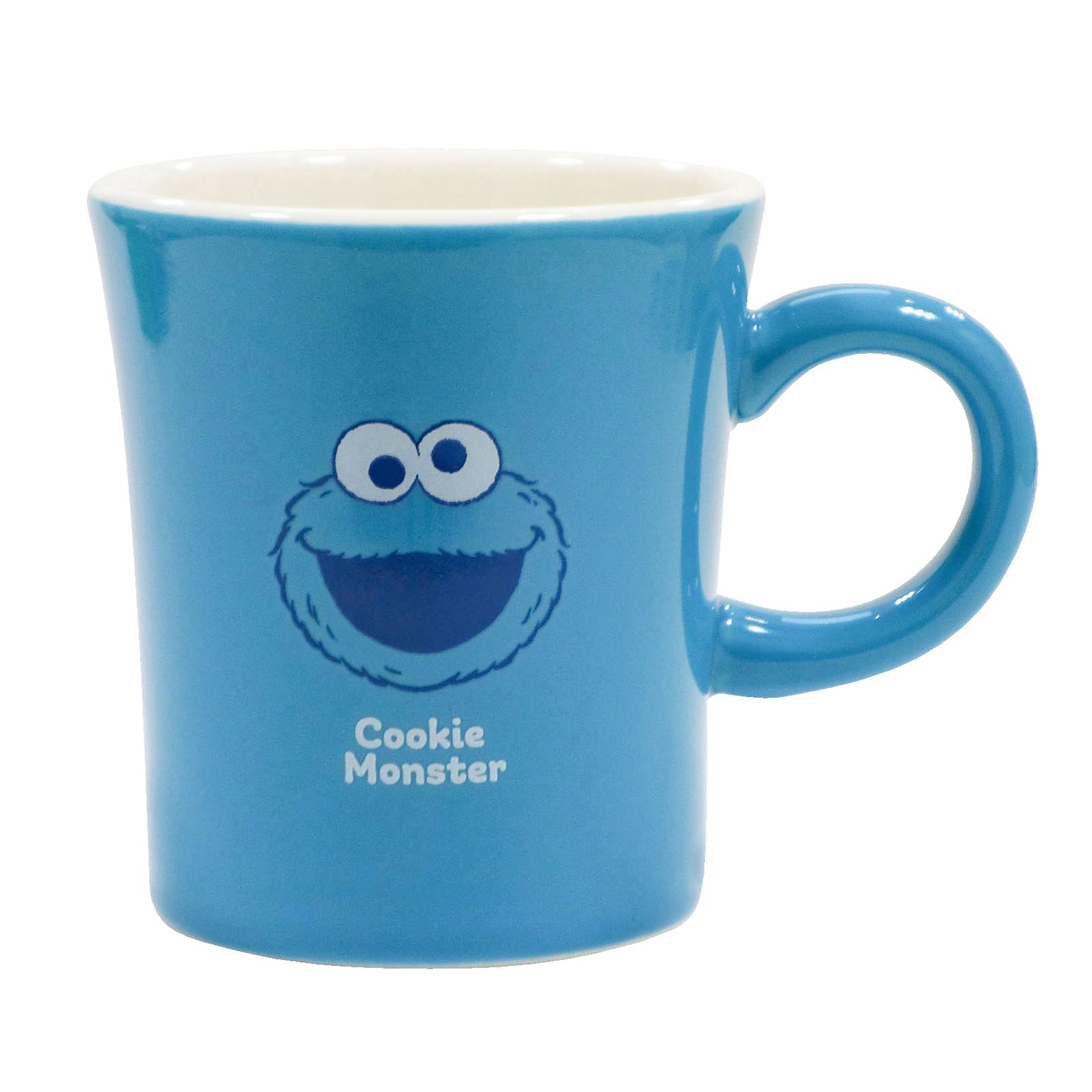 Кружка  Улица Сезам  с Печенькой, Прибл.. 270 мл, Можно использовать в микроволновой печи и посудомоечной машине, Цветная сторона синяя, Сделано в Японии, 535117