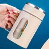 Double Insulated Handle Glass Teacup Office Tea Cup With Handle Coffee Cup With Lid Tumbler