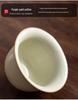High-End Large Ru Kiln Ceramic Gongfu Tea Set: Three-Piece Lid, Bowl, and Cup.