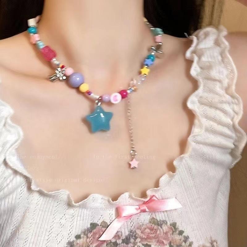 Summer Does Not Fade Pearl Jewelry Necklace Women's High-end Sense Collarbone Chain Niche Design Versatile Pendant