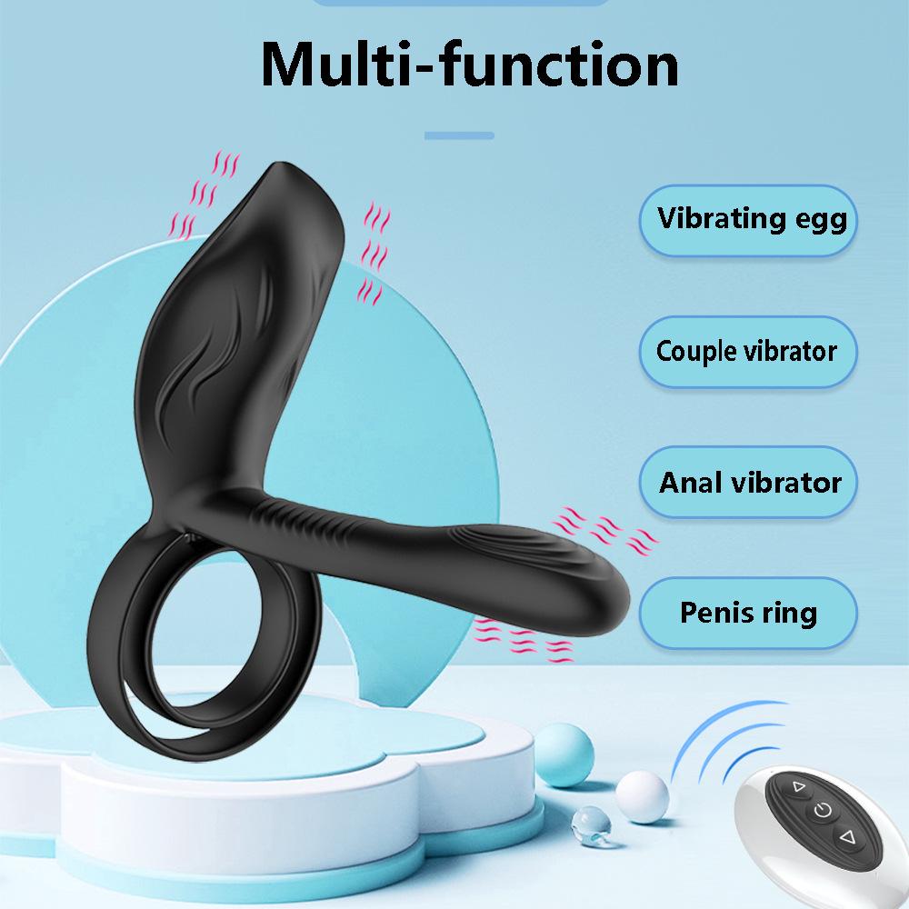 Penis Ring Vibrator for menn Forsinket utløsning med dobbel Cock Ring Vagina Klitoral Stimulator Vibrator for par Voksen sexleketøy