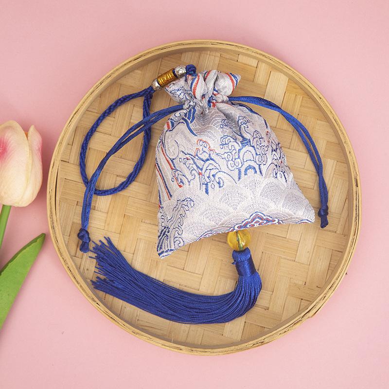 Sachet Sachet Leere Beutel Beutel Drachenbootfest Stickerei Auto Anhänger Moxa Weihrauch Beutel Auto Glücksbringer Wolke Segen Beutel