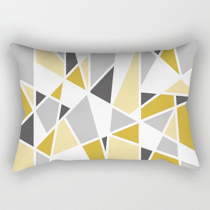 Prodotti per la casa Copricuscino a Strisce Geometriche Gialle Cuscino Nordico Copricuscino Lombare