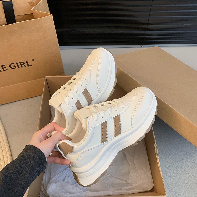 Popular Platform Sports Shoes Women's 2025 Spring and Autumn New Student Versatile Dad Shoes Casual Moral Training Shoes Large Size 42