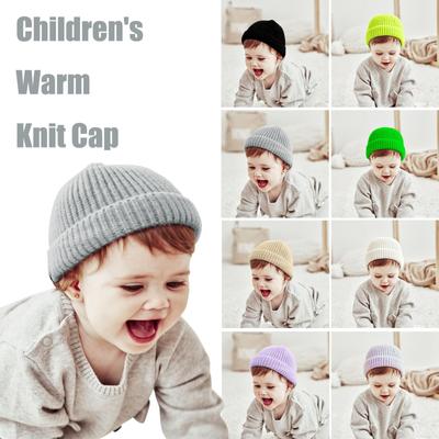 Children's Knitted Winter Beanie Hat Soft Warm Stretchy Ribbed Knit Cap for Toddlers and Kids Suitable for Cold Weather Outdoor Activities