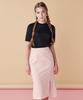 Dear Fear Pastel Check Midi Skirt Pink