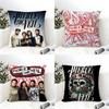 Punk Band PPierce The Veil Cushion Cover Eco Linen Pillow Case DoubleSided Print Breathable Durable Zipper Home Decor Gift