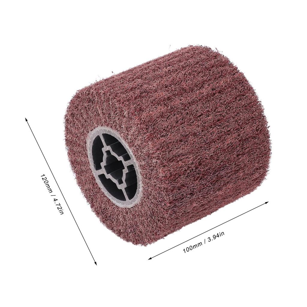 Multifunctional Handheld Polisher Sander Tool with Two Brushing Wheels and Soft Handle for Stainless and Metal Burnishing, Steel, Wood,