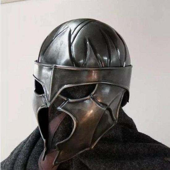 18 Gauge Steel   Warrior Helmet Fantasy Knight  Medieval Face Mask Helmet