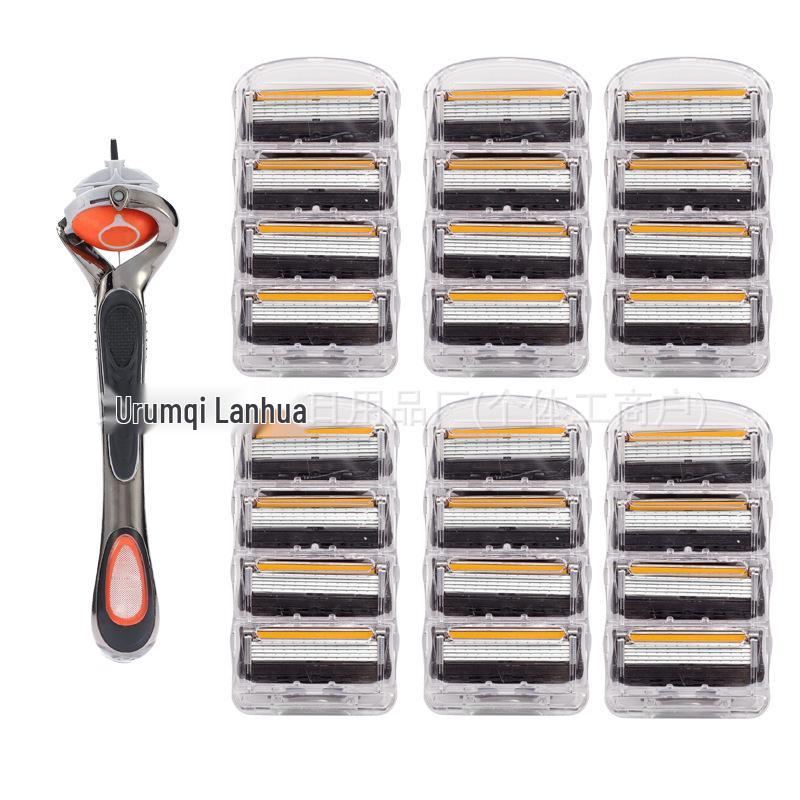 German-Quality Manual Razor: Old-Fashioned 5-Layer Blade for Men, Universal Fit