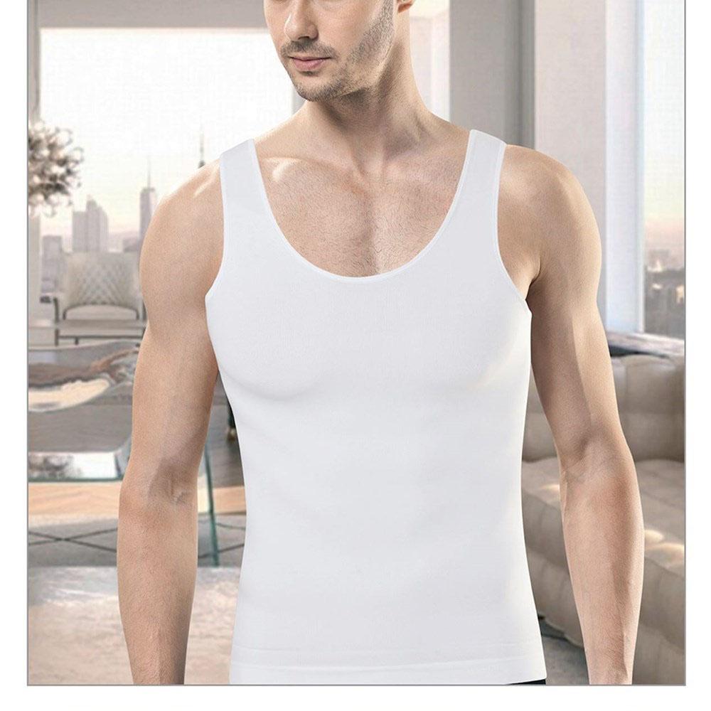 

Мужской корсет Singlet Tight Hard Double Layer Slimting Sports M белый