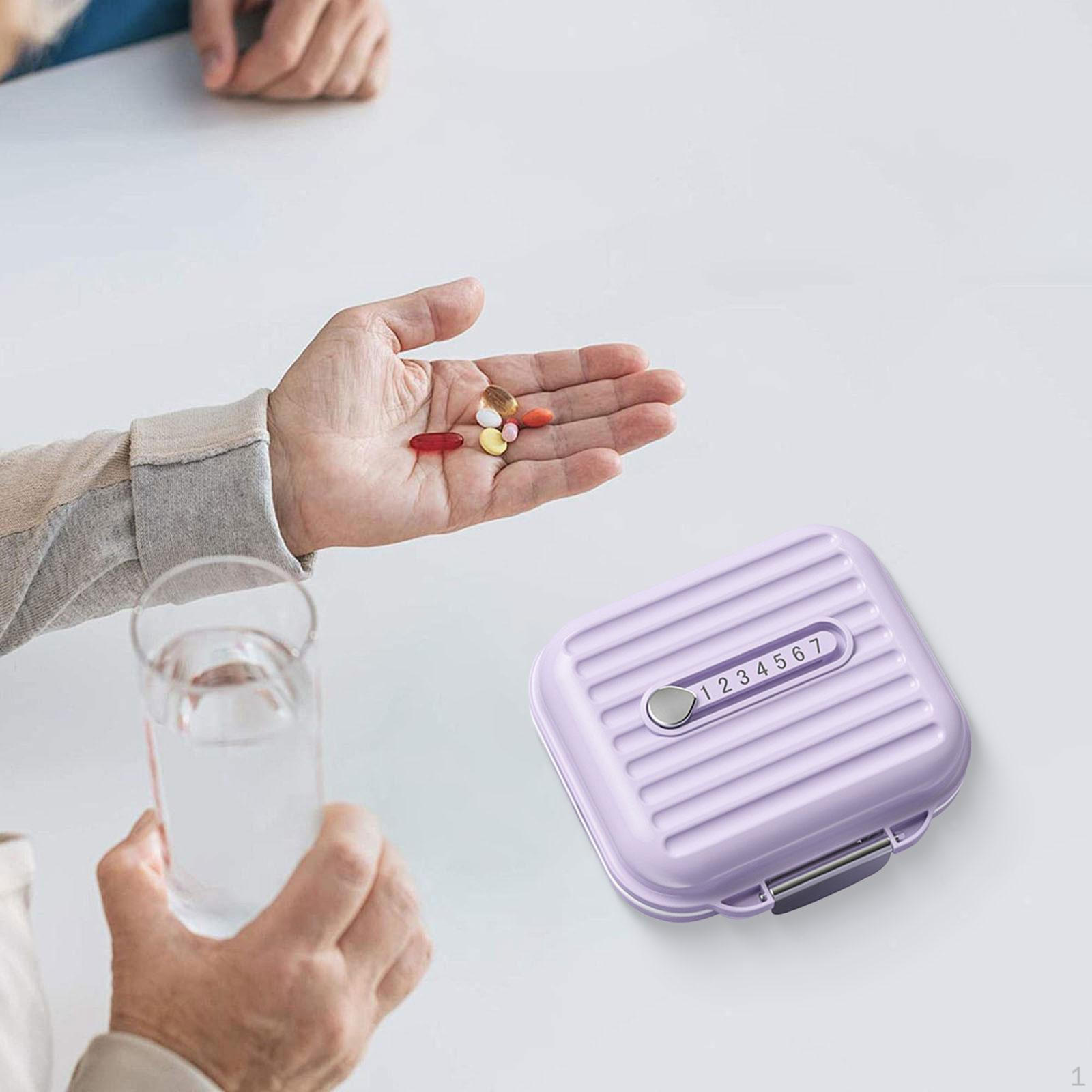 

Organizer Case Pocket Container Protection with Divider Lightweight Daily Holder for Home Senior Purple Small