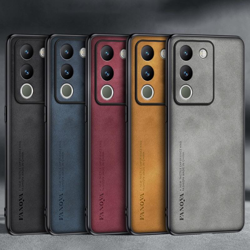 Luxury Leather Case For Vivo V29E V29 E Matte Back Cover Silicone Full Protection Phone Case For Vivo V29 Pro V29 Lite 5G Coque