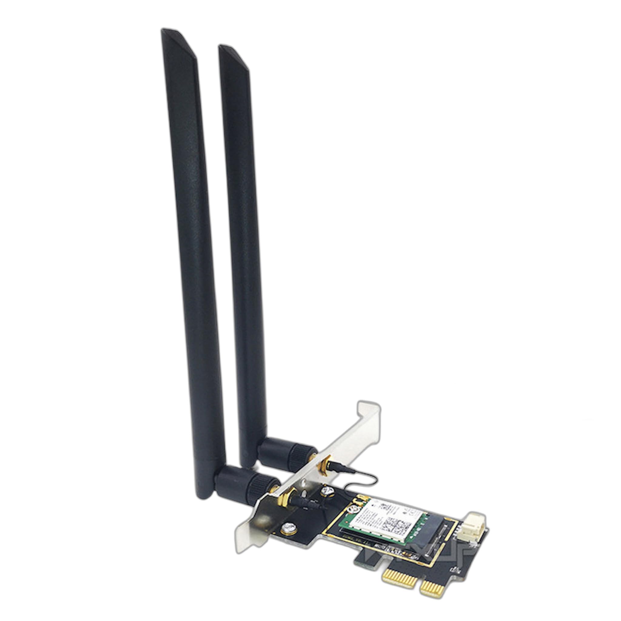 

Small Lab Wireless LAN Card PCIE Connection PCI-E x1 Wireless AX210NGW Wi-Fi 6E Bluetooth 5.3 Intel Wireless Card with WLAN Antenna (PCIE WiFi6E)