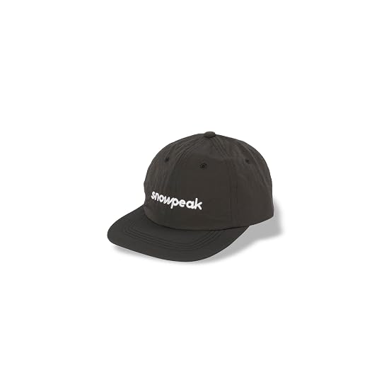 [Snow Peak] Logo Design Cap Hat Logo Unisex BLACK