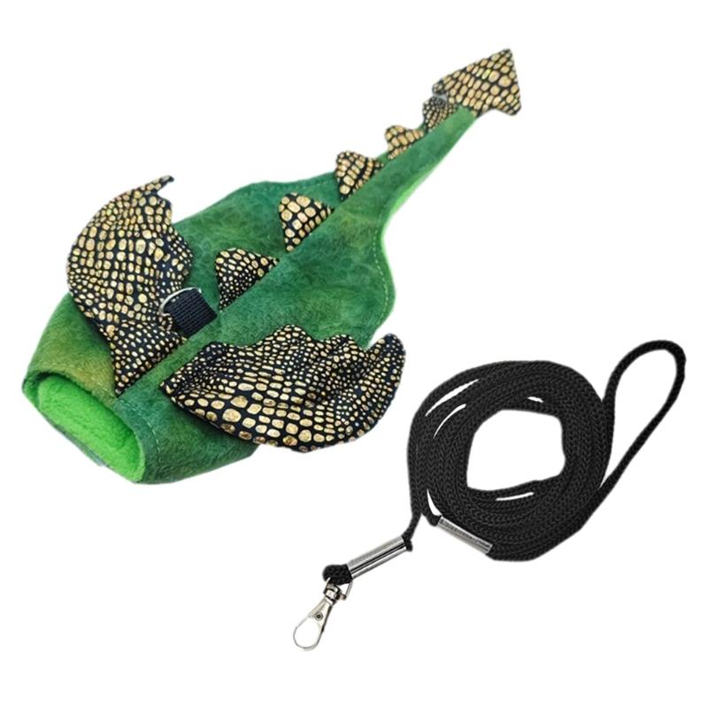 Small Animal Dinosaur Costume Harness Leash for Rabbit Guinea Pigs Net Vest Guinea Pigs Lead Harness 1
