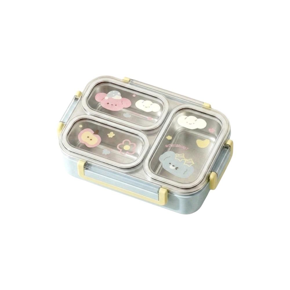 Airtight Food Storage Container 2/3 Grids Insulated Lunch Box Stainless Steel Lunch Box Students