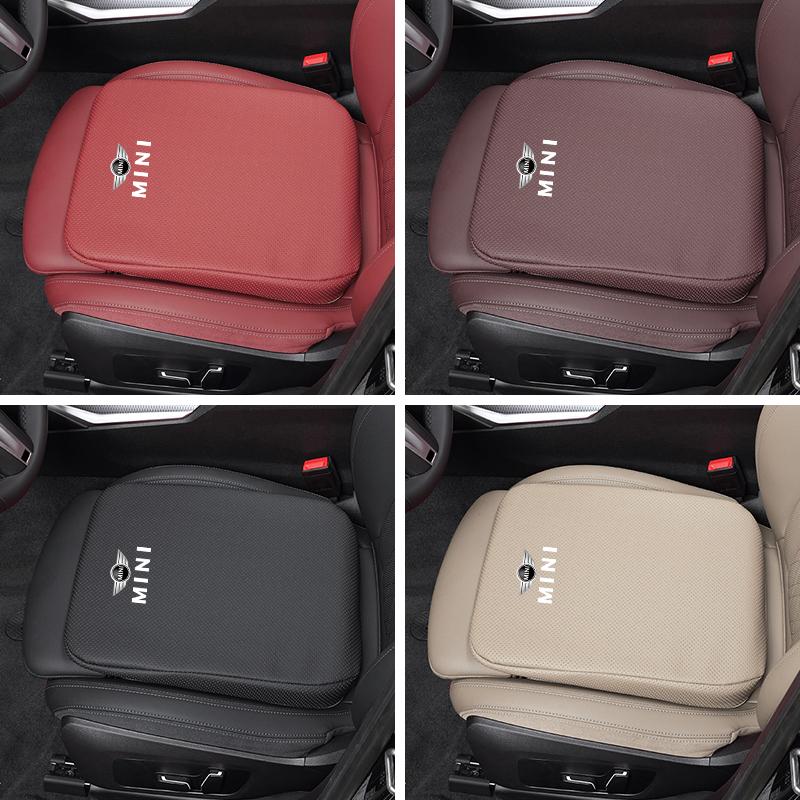 AAFF1 Car Seat Protection Cushion Breathable Nappa Leather Pad For MINI Cooper R56 F56 R50 JCW Cabrio Aceman Countryman Clubman Coupe