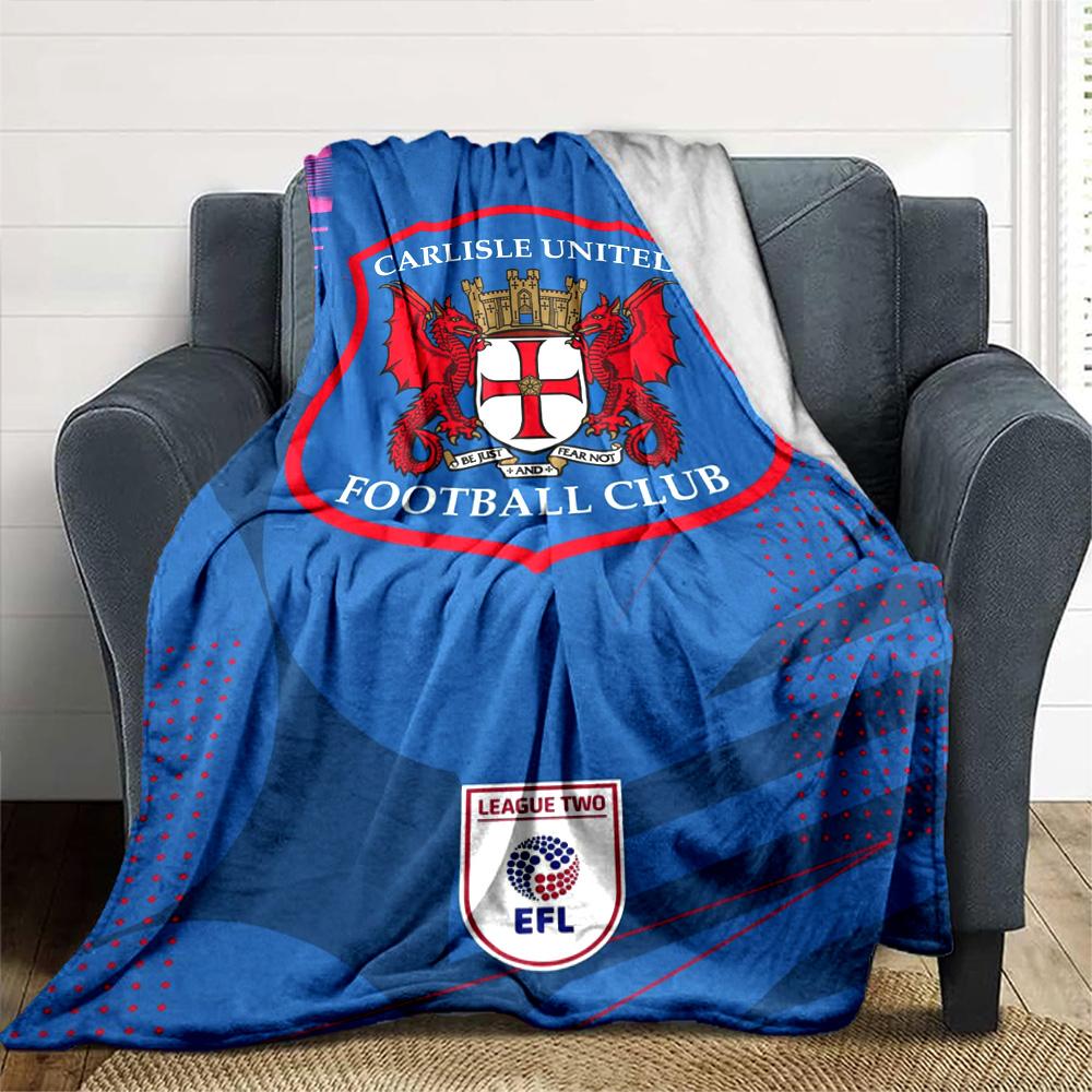 Carlisle United Print Flannel Blanket High Quality Warm Comfortable Cover for All Seasons Perfect for Gifts Home Decor