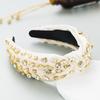 Harmonious Rhinestone Knotted Corduroy Headband: European & American Fashion, Wide-Brimmed, Sweet & Exaggerated Style for Women