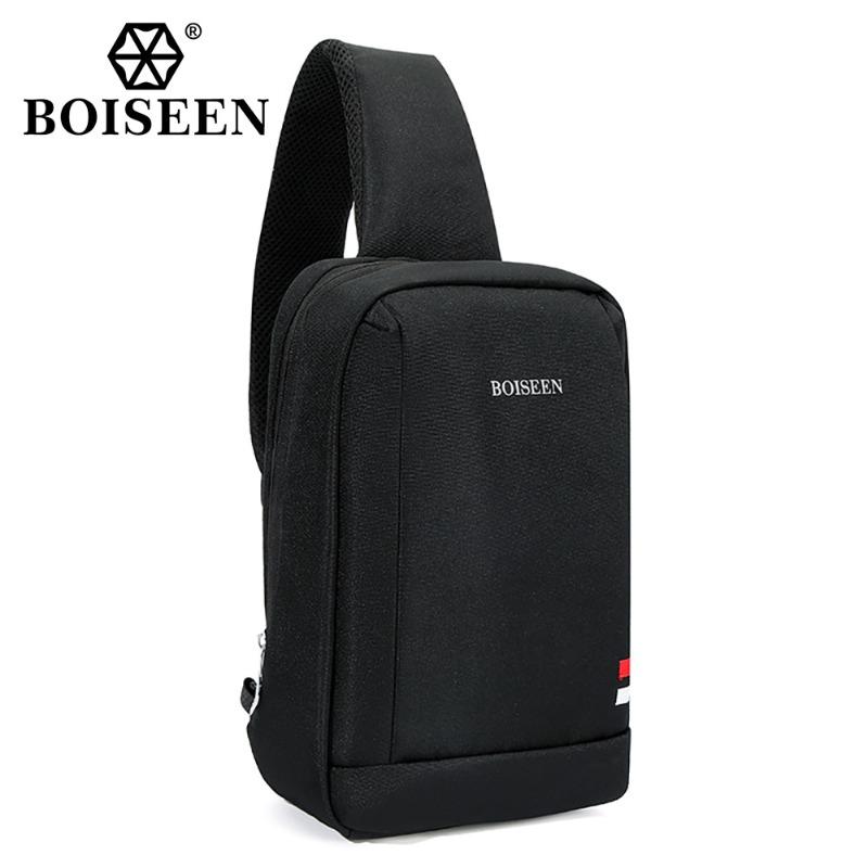 New men's breast bag business USB bag large capacity shoulder messenger bag casual outdoor men's bag